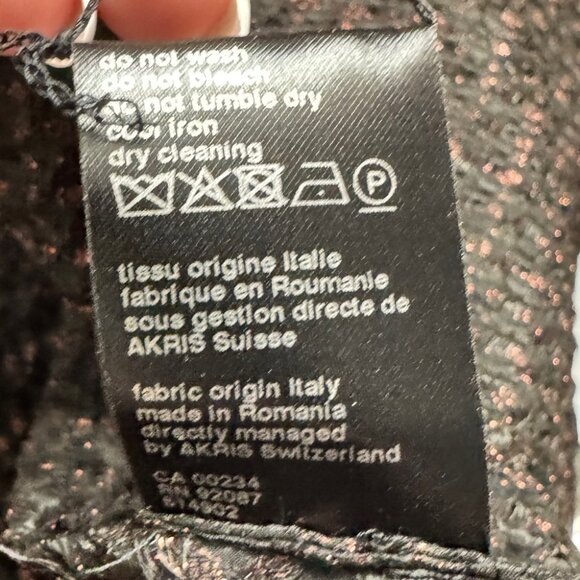 NWT Akris Punto Metallic 3D Organzino Midi Dress Size 14 - Picture 10 of 10